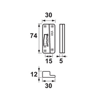 AXA OSL Opbouwsluitkom links voor raamsluiting 3320, 3319 en 3318 - 3319-77-64/E - 8713249074207 - 3319-77-64/E - Mastertools.nl