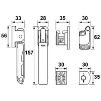 AXA Oyster veiligheids combi-raamsluiting links buitendraaiend - 3355-15-81/R - 8713249243856 - 3355-15-81/R - Mastertools.nl