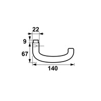 AXA 6142 Deurkruk gatdeel C-model F1 - 6142-80-11/E - 8713249084503 - 6142-80-11/E - Mastertools.nl