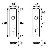 AXA 6210 Binnendeurschilden Curve Klik PC72 F1 - 6210-20-11/72E - 8713249089737 - 6210-20-11/72E - Mastertools.nl