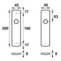 AXA 6210 Binnendeurschilden Curve Klik F1 - 6210-50-11/E - 8713249089942 - 6210-50-11/E - Mastertools.nl