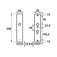 AXA 6660 Veiligheidsschilden Curve buiten blind-binnen PC55 F1 - 6660-12-11/55 - 8713249039008 - 6660-12-11/55 - Mastertools.nl