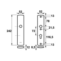 AXA 6660 Veiligheidsschilden Curve buiten blind-binnen PC72 F1 - 6660-12-11/72 - 8713249039077 - 6660-12-11/72 - Mastertools.nl