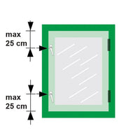 AXA 3308 Raamsluiting F2 met drukknop zonder nok rechtsdraaiend - 3308-32-92/6 - 8713249132372 - 3308-32-92/6 - Mastertools.nl