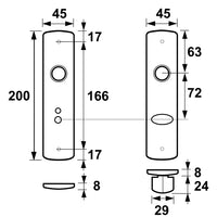 AXA 6210 Binnendeurschilden Curve Klik toilet 72-8 F1 - 6210-48-11/72E - 8713249089911 - 6210-48-11/72E - Mastertools.nl