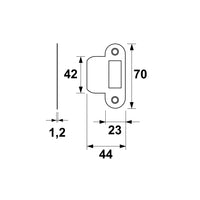 AXA 7155 Sluitplaat loopslot zwart - 7155-10-56/E - 8713249274393 - 7155-10-56/E - Mastertools.nl