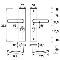 AXA 6667 Veiligheidsbeslag Edge Plus kruk Blok PC55 anti-kerntrek F8 - 6667-10-18/55K - 8713249323190 - 6667-10-18/55K - Mastertools.nl