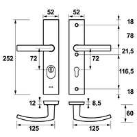 AXA 6667 Veiligheidsbeslag Edge Plus kruk Blok PC72 anti-kerntrek F1 - 6667-10-91/72K - 8713249285559 - 6667-10-91/72K - Mastertools.nl