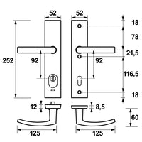 AXA 6667 Veiligheidsbeslag Edge Plus kruk Blok PC92 anti-kerntrek F1 - 6667-10-91/92K - 8713249285573 - 6667-10-91/92K - Mastertools.nl