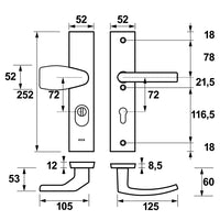 AXA 6667 Veiligheidsbeslag Edge Plus kruk Wing+Blok PC72 anti-kerntrek F8 - 6667-39-18/72K - 8713249323336 - 6667-39-18/72K - Mastertools.nl