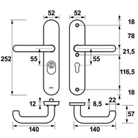 AXA 6668 Veiligheidsbeslag Oval Plus kruk U-model PC55 anti-kerntrek F1 - 6668-10-91/55U - 8713249282657 - 6668-10-91/55U - Mastertools.nl