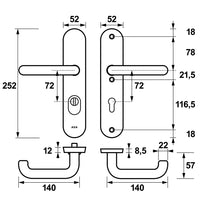 AXA 6668 Veiligheidsbeslag Oval Plus kruk U-model PC72 anti-kerntrek F1 - 6668-10-91/72U - 8713249282671 - 6668-10-91/72U - Mastertools.nl