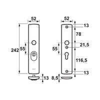 AXA 6665 Veiligheidsschilden Curve Plus PC55 anti-kerntrek F1 - 6665-10-11/55 - 8713249207339 - 6665-10-11/55 - Mastertools.nl