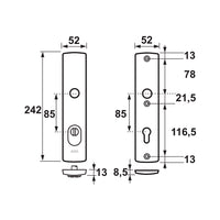 AXA 6665 Veiligheidsschilden Curve Plus PC85 anti-kerntrek F1 - 6665-10-11/85 - 8713249207377 - 6665-10-11/85 - Mastertools.nl