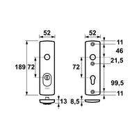 AXA 6675 Veiligheidsschilden Curve Plus kort PC72 anti-kerntrek F1 - 6675-10-11/72 - 8713249207575 - 6675-10-11/72 - Mastertools.nl