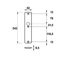 AXA 6661 Veiligheidsschild Curve Plus binnen krukgat blind F1 - 6661-91-11 - 8713249077222 - 6661-91-11 - Mastertools.nl