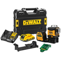DeWALT DCE089D1G18 Accu kruislijnlaser groen 3x360° 12V/18V XR 2.0Ah in Koffer - - - Mastertools.nl