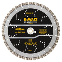 DeWALT DT20465 Diamantzaagblad Gesegmenteerd 350mm Elite Series Asgat 25,4mm - 5054905299101 - DT20465-QZ - Mastertools.nl