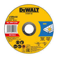 DeWALT DT3507 Doorslijpschijven 125x22.2x1mm. RVS / INOX VE=10 - 5035048543030 - DT3507-QZ - Mastertools.nl