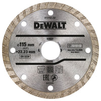 DeWALT DT3702 Diamantschijf Turbo 115x22,23mm - 5035048025970 - DT3702-QZ - Mastertools.nl