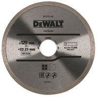 DeWALT DT3713 Diamantzaagblad Volband 125x22,23mm - 5035048025963 - DT3713-QZ - Mastertools.nl