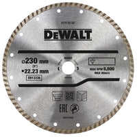 DeWALT DT3732 Diamantschijf Turbo 230x22,23mm - 5035048026007 - DT3732-QZ - Mastertools.nl