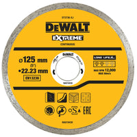 DeWALT DT3736 Diamantschijf Volband 125x22,23mm - 5035048058749 - DT3736-XJ - Mastertools.nl