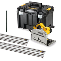 DeWALT DWS520KT Invalzaag incl. 2x Geleiderails en koppelstrip - - - Mastertools.nl