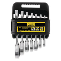 Stanley FMMT82900-0 FATMAX Ringsteeksleutelset met ratel stubby 7-delig - 3253560829001 - FMMT82900-0 - Mastertools.nl