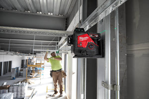 Milwaukee M12 3PL-0C Accu Kruislijnlaser 3x360° Groen 12V Basic Body in Koffer - 4933478103 - 4058546340360 - 4933478103 - Mastertools.nl