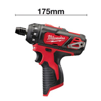 Milwaukee M12 BD-0 Accu Subcompactschroevendraaier 12V Basic Body M12™ - 4933441910 - 4002395002566 - 4933441910 - Mastertools.nl