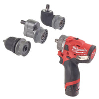 Milwaukee M12 FUEL™ FPDXKIT-202X Accu klop-/schroefboormachine 12V 2.0Ah + 3x Hulpstukken in HD-Box - 4933464138 - 4058546220839 - 4933464138 - Mastertools.nl