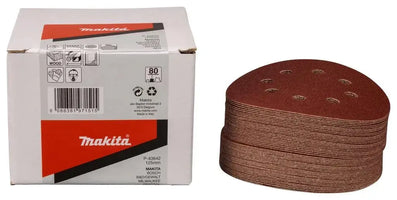 Makita P-43642 Schuurschijf 125mm K80 Red Velcro - - - Mastertools.nl