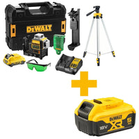 DeWALT DCE089D1GTRID Zelfniv Kruislijnlaser Groen 10.8V 2.0Ah XR Li-ion + Statief DE0881T + Detector DE0892G - 5054905010706 - DCE089D1GTRID - Mastertools.nl