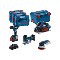 Bosch Professional Accu Toolkit 4-delig 18V GSR+GKT+GST+GEX in L-Boxx - 0615990N36 - 4059952687421 - 0615990N36 - Mastertools.nl