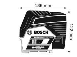Bosch Professional GCL 2-50 CG Accu Kruislijnlaser Groen 12V + Plafondklem 2.0Ah in L-Boxx - 0601066H00 - 3165140865654 - 0601066H00 - Mastertools.nl