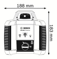Bosch Professional GRL 400 H Rotatielaser Rood + Laserontvanger LR 1 in Koffer - 0601061800 - 3165140583169 - 0601061800 - Mastertools.nl