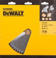 DeWALT Cirkelzaagblad voor Hout | Extreme | Ø 216mm Asgat 30mm 60T - DT4350-QZ - - - Mastertools.nl