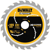 DeWALT Cirkelzaagblad voor Hout | Extreme Runtime | Ø 165mm Asgat 20mm 24T - DT99560-QZ - 5035048542163 - DT99560-QZ - Mastertools.nl