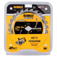 DeWALT Cirkelzaagblad voor Hout | Extreme Runtime | Ø 190mm Asgat Ruit 24T - DT40270-QZ - - - Mastertools.nl