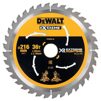 DeWALT Cirkelzaagblad voor Hout | Extreme Runtime | Ø 216mm Asgat 30mm 36T - DT99569-QZ - 5035048542309 - DT99569-QZ - Mastertools.nl