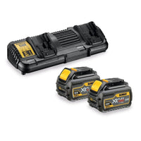 DeWALT DCB132T2 Starterset 2x DCB546 Accu 6.0Ah 54V XR FlexVolt + Dubbellader DCB132 - - - Mastertools.nl