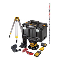 DeWALT DCE074D1R-SET Volautomatische Roterende Laser Rood 18V 2.0Ah Li-ion - 5054905035549 - DCE074D1R-SET - Mastertools.nl