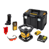DeWALT DCE074D1R Volautomatische Roterende Laser Rood 18V 2.0Ah Li-ion - - - Mastertools.nl