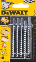 DeWALT DT2207 T 101 BR Decoupeerzaagblad voor Hout & Laminaat VE=5 - 5035048074992 - DT2207-QZ - Mastertools.nl