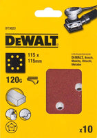 DeWALT DT3023 P120 Schuurpapier 1/4 Velcro VE=10 - - - Mastertools.nl