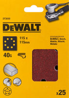 DeWALT DT3030 P40 Schuurpapier 1/4 Velcro VE=25 - 5035048014479 - DT3030-QZ - Mastertools.nl