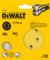 DeWALT DT3101 P40 Schuurschijf 125mm VE=10 - 5035048058992 - DT3101-QZ - Mastertools.nl