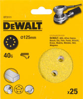 DeWALT DT3111 P40 Schuurschijf 125mm VE=25 - 5035048059067 - DT3111-QZ - Mastertools.nl