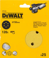 DeWALT DT3135 P120 Schuurschijf 150mm VE=25 - 5035048059234 - DT3135-QZ - Mastertools.nl